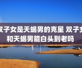 双子女是天蝎男的克星 双子女和天蝎男能白头到老吗 