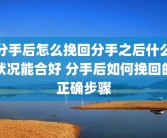分手后怎么挽回分手之后什么状况能合好 分手后如何挽回的正确步骤