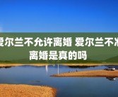 爱尔兰不允许离婚 爱尔兰不准离婚是真的吗 