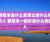 替罪羊是什么意思比喻什么样的人 替罪羊一般形容什么样的人