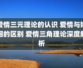 爱情三元理论的认识 爱情与婚姻的区别 爱情三角理论深度解析
