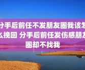 分手后前任不发朋友圈我该怎么挽回 分手后前任发伤感朋友圈却不找我