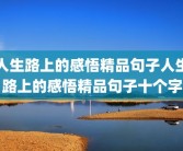 人生路上的感悟精品句子人生路上的感悟精品句子十个字