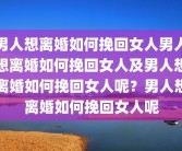 男人想离婚如何挽回女人男人想离婚如何挽回女人及男人想离婚如何挽回女人呢？男人想离婚如何挽回女人呢