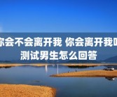 你会不会离开我 你会离开我吗测试男生怎么回答