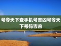 号令天下查手机号吉凶号令天下号码吉凶