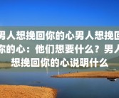 男人想挽回你的心男人想挽回你的心：他们想要什么？男人想挽回你的心说明什么