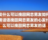 发什么可以挽回网恋男友如何用话语挽回网恋男友的心发什么可以挽回网恋男友的话