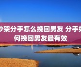 吵架分手怎么挽回男友 分手如何挽回男友最有效