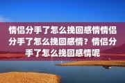 情侣分手了怎么挽回感情情侣分手了怎么挽回感情？情侣分手了怎么挽回感情呢