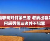 最聪明对付第三者 老婆出轨如何惩罚第三者并不犯罪 