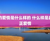 的爱情是什么样的 什么样是真正爱情