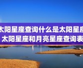 太阳星座查询什么是太阳星座 太阳星座和月亮星座查询表