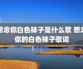 想念你白色袜子是什么歌 想念你的白色袜子歌词