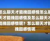 怎么聊天才能挽回感情怎么聊天才能挽回感情及怎么聊天才能挽回感情呢？怎么聊天才能挽回感情呢