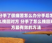 分手了很痛苦怎么办分手后怎么挽回对方 分手了怎么挽回对方最有效的方法