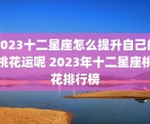 2023十二星座怎么提升自己的桃花运呢 2023年十二星座桃花排行榜