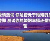 爱情测试 你是否处于婚姻的厌倦期 测试你的婚姻幸福还是痛苦