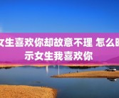 女生喜欢你却故意不理 怎么暗示女生我喜欢你 