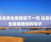 往后余生我陪你下一句 往后余生我都陪你的句子 