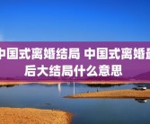 中国式离婚结局 中国式离婚最后大结局什么意思 