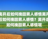 离开后如何挽回男人感情离开后如何挽回男人感情？离开后如何挽回男人感情呢