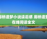 廊桥遗梦小说读后感 廊桥遗梦在线阅读全文