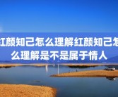红颜知己怎么理解红颜知己怎么理解是不是属于情人