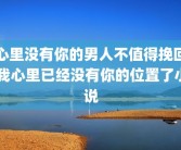 心里没有你的男人不值得挽回 我心里已经没有你的位置了小说