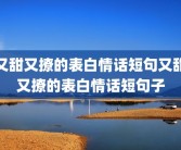 又甜又撩的表白情话短句又甜又撩的表白情话短句子