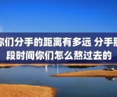 你们分手的距离有多远 分手那段时间你们怎么熬过去的