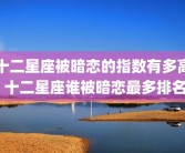 十二星座被暗恋的指数有多高 十二星座谁被暗恋最多排名