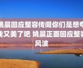 姚晨回应整容传闻你们是想夸我又美了吧 姚晨正面回应整容风波
