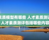 素质模型有哪些 人才素质测评 人才素质测评包括哪些内容