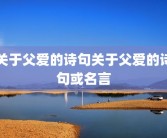 关于父爱的诗句关于父爱的诗句或名言