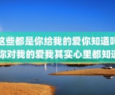 这些都是你给我的爱你知道吗 你对我的爱我其实心里都知道