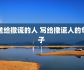 送给撒谎的人 写给撒谎人的句子 