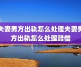 夫妻男方出轨怎么处理夫妻男方出轨怎么处理赔偿
