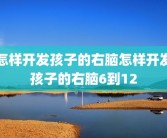 怎样开发孩子的右脑怎样开发孩子的右脑6到12