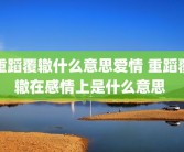 重蹈覆辙什么意思爱情 重蹈覆辙在感情上是什么意思 