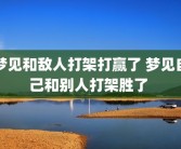 梦见和敌人打架打赢了 梦见自己和别人打架胜了 