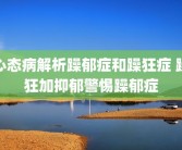 心态病解析躁郁症和躁狂症 躁狂加抑郁警惕躁郁症