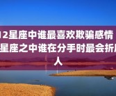 12星座中谁最喜欢欺骗感情 12星座之中谁在分手时最会折磨人