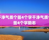 干净气质个签4个字干净气质个签4个字励志