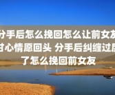 分手后怎么挽回怎么让前女友甘心情愿回头 分手后纠缠过度了怎么挽回前女友