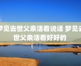 梦见去世父亲活着说话 梦见去世父亲活着好好的 