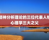 精神分析理论的三位代表人物心理学三大之父