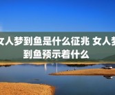 女人梦到鱼是什么征兆 女人梦到鱼预示着什么 