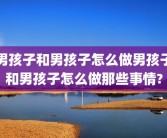 男孩子和男孩子怎么做男孩子和男孩子怎么做那些事情?