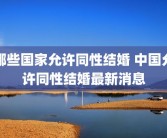 哪些国家允许同性结婚 中国允许同性结婚最新消息